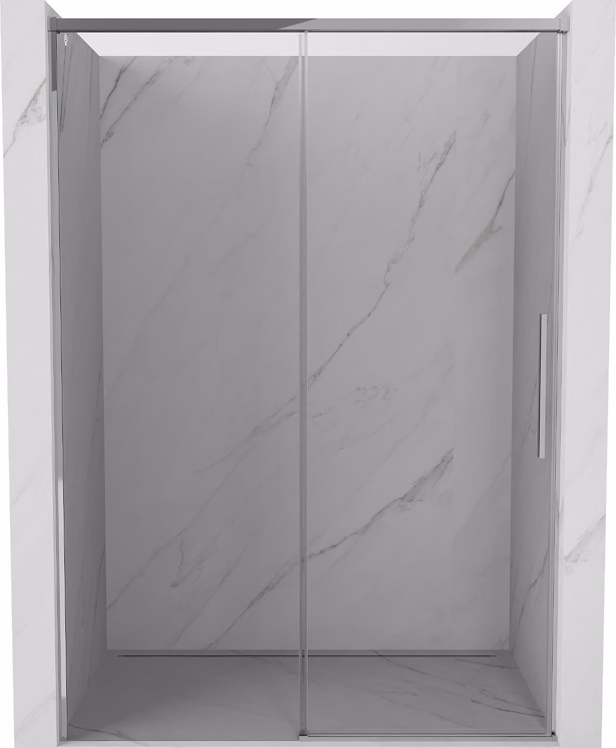 Mexen Rox porta doccia scorrevole 155 cm, trasparente, cromo - 8C2-155-000-01-00