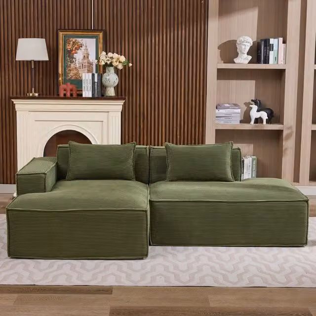 Divano 2 Posti con Cuscini ¨C MINIMAL ¨C Tessuto, 235 cm