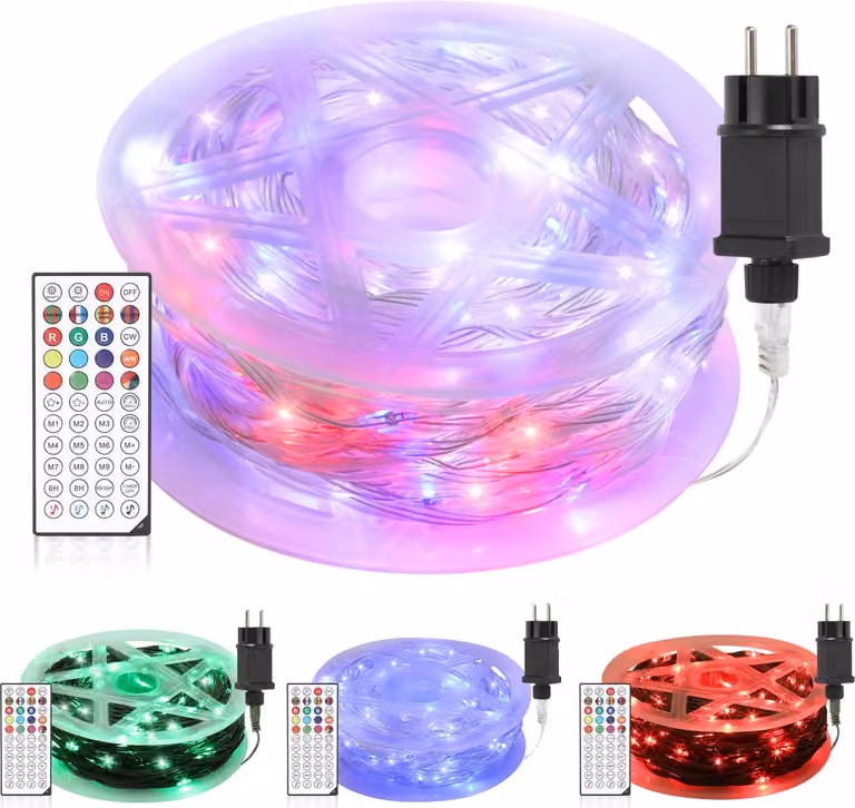 Izrielar 20M 200 LED Luci di Fata Bianco Caldo 10 Modalità di Luce Luci di Fata Festa Giardino Decorazione Luci di Natale Cavo Trasparente