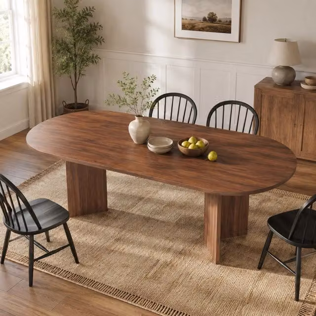 Tavolo da pranzo estensibile in MDF 200 x 90 x 75 cm; noce