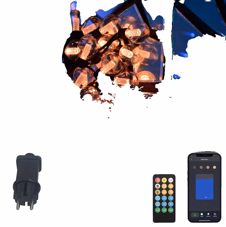 Catene luminose, telecomando, impermeabili, catena luminosa G40, spina EU, confezione da 2