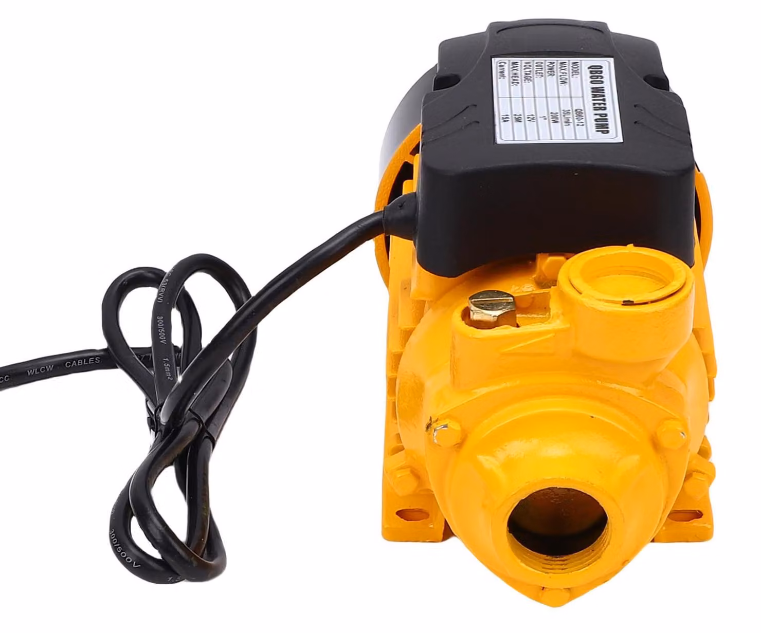 Pompa acqua autoadescante a 12V DC, 200W, con portata di 35 litri al minuto