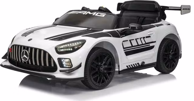Macchina Elettrica per Bambini Licenza Ufficiale Mercedes Benz GT3 Telecomandata 12V 4,5Ah Bianco