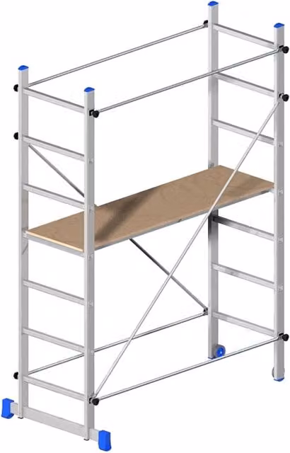 Trabattello in alluminio Marchetti Superminio colore argento H 210 x L 80 x P 150 cm