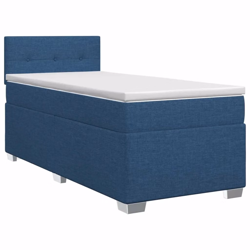 Letto box spring con materasso ibrido vidaXL Blu e Bianco L/P/H: 80 x 200 x 100,5 cm – 2