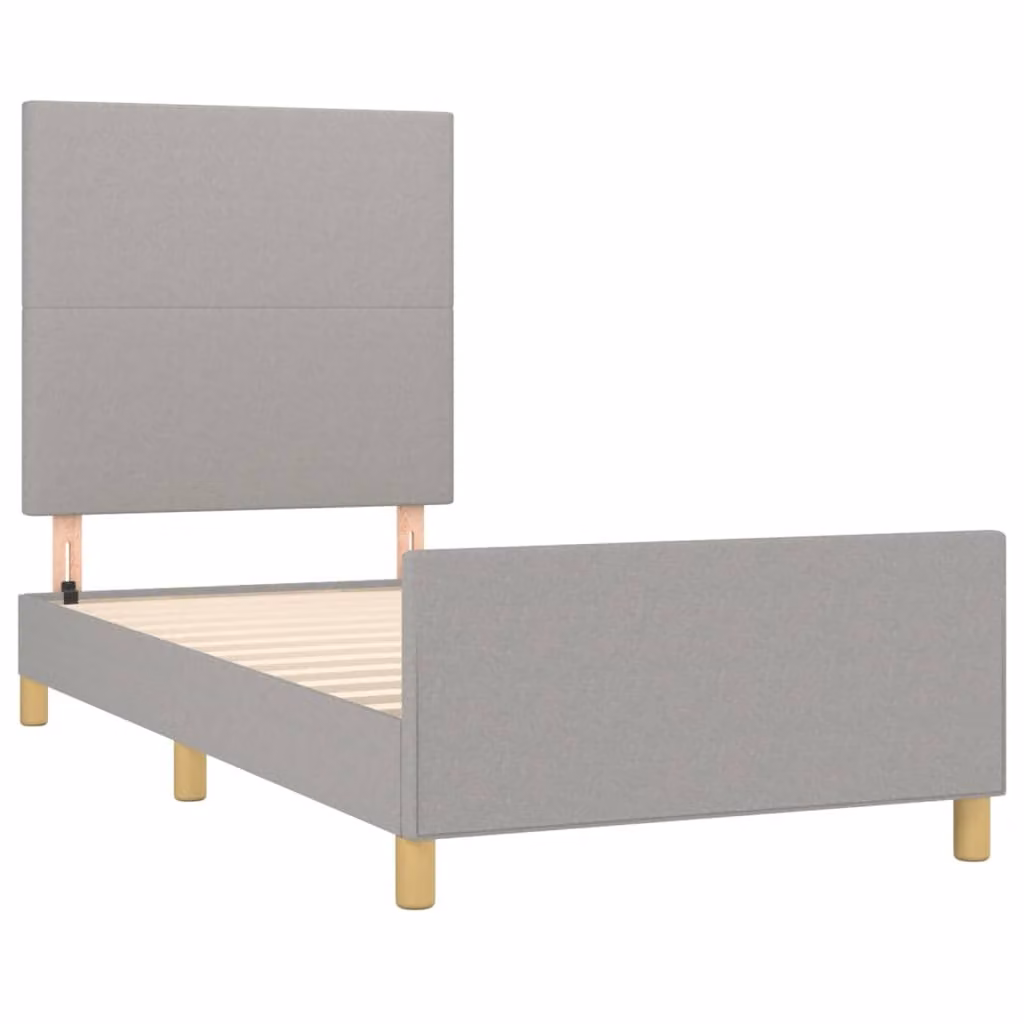 Giroletto senza Materasso Grigio Chiaro 100x200 cm Tessuto