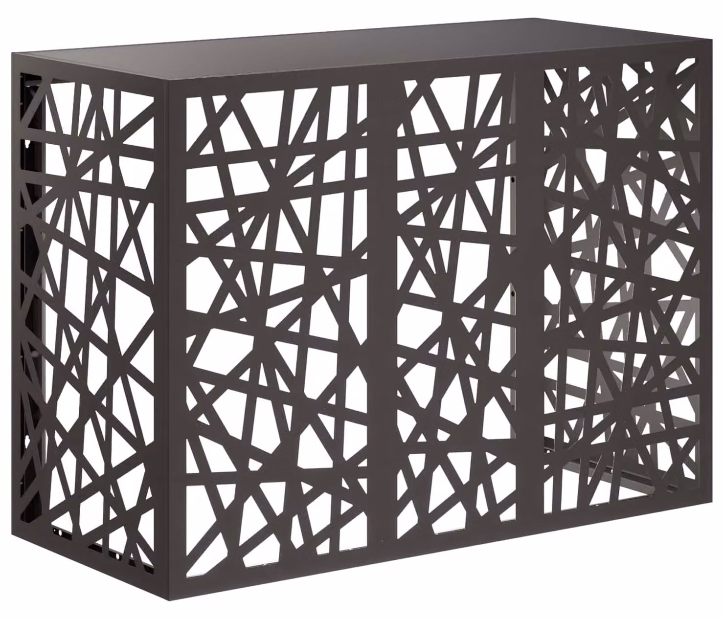 Coperchio per aria condizionata nero 110 x 50 x 80 cm acciaio