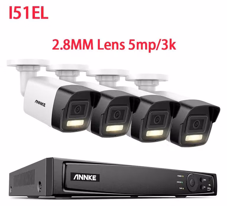 Sistema di videosorveglianza 4K Ultra HD con registratore NVR a 8 canali e registrazione audio