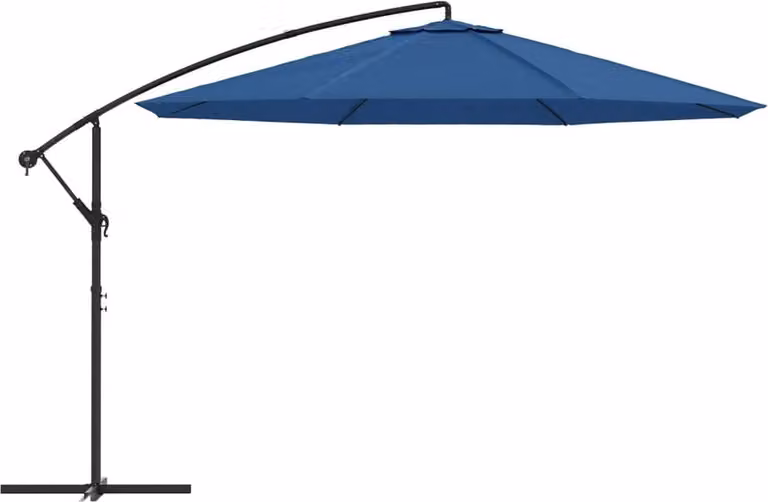 Ombrellone a Sbalzo Palo in Alluminio 350 cm Blu