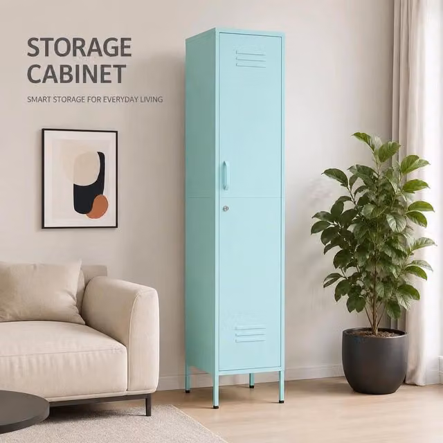 Locker Cabinet, Mint Green, 35x46x180 Cm, Steel