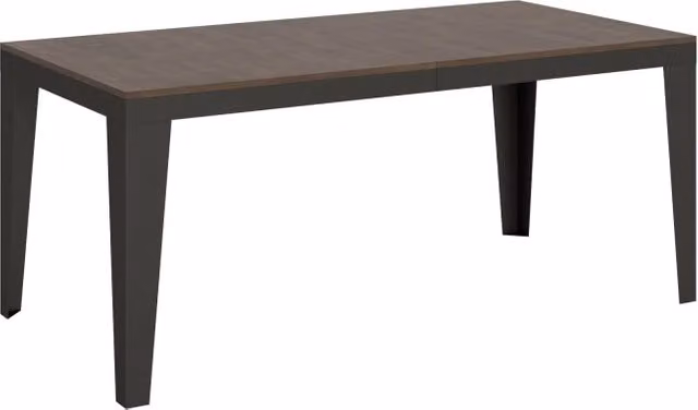 Tavolo allungabile Itamoby Flame Evolution con telaio Antracite e piano Noce, L/P/H: 90 x 180/440 x 77 cm – 1