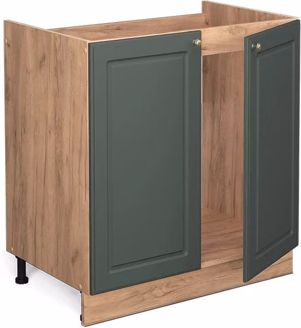 Mobile lavello cucina Fame-Line Verde-oro rustico/Rovere dorato 80 cm, PL Rovere Vicco