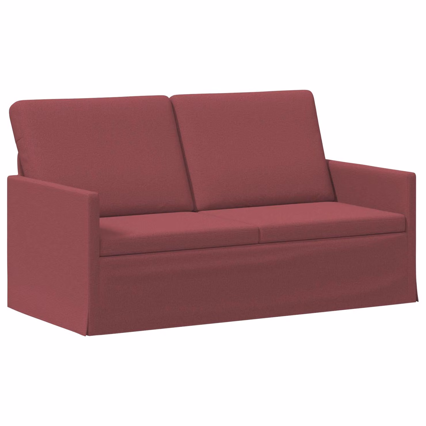 Divano a 2 posti vidaXL in tessuto rosso con struttura in metallo per il tuo soggiorno L: 150 cm, P: 81 cm, H: 82 cm