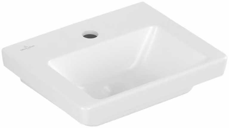 Villeroy & Boch Subway 3.0 lave-mains, 1 trou pour robinet, sans trop-plein, non rectifié, 370x305mm, 437038RW, 437038RW