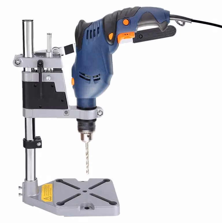 Supporto per trapano - Supporto per trapano regolabile - Foratura precisa - Alluminio - Pratico per legno e metallo - Ideale per gli appassionati...
