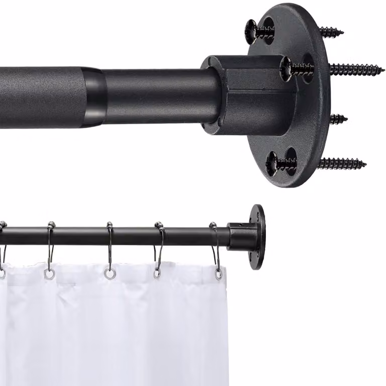 SolidKeus - Asta regolabile per tenda da doccia, lunghezza 76-234 cm