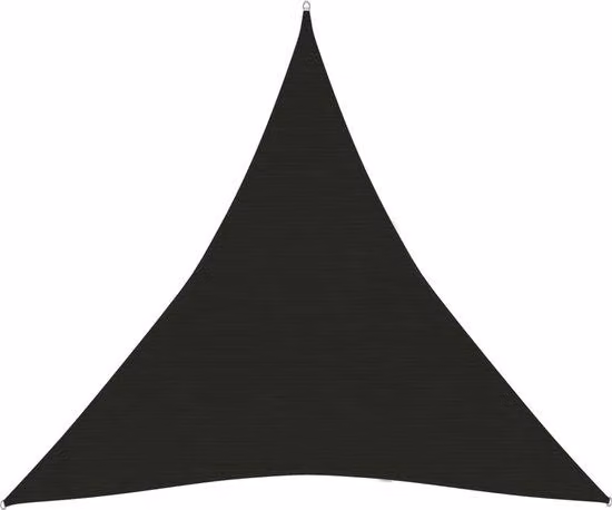 Telo ombreggiante triangolare - 3 x 3 x 3 m - Nero - HDPE resistente al vento e all'acqua - Protezione UV al 90% - Telo ombreggiante traspirante
