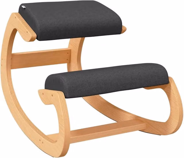 Sedia Inginocchiatoio Nera in Compensato di Betulla CFW4169750 L/P/H: 55 x 55 x 84 cm – 1