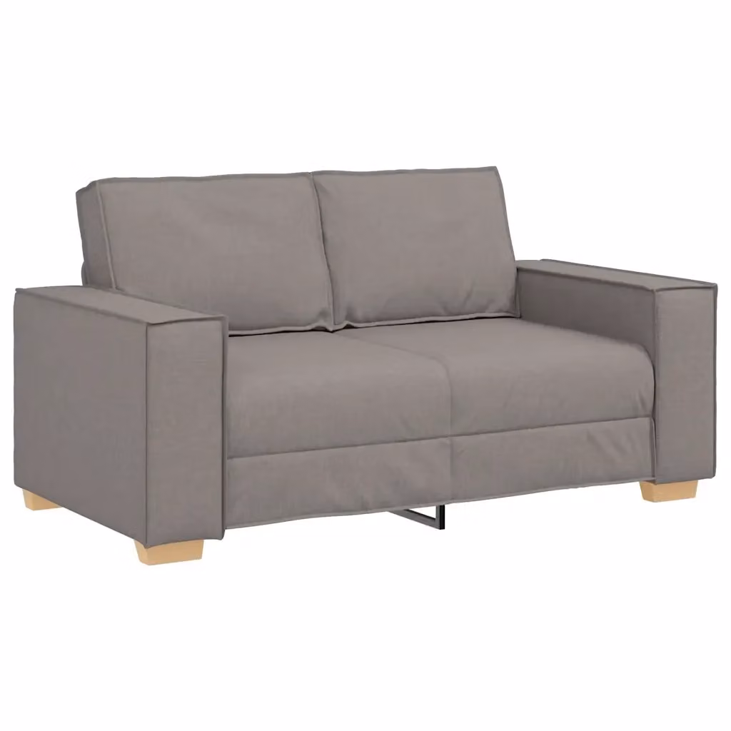Divano a 2 posti moderno vidaXL in tessuto beige o grigio con struttura in legno e metallo L/P/H: 160 x 78 x 84 cm – 2