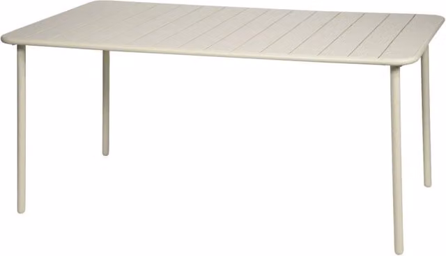 Tavolo da giardino in metallo 6-8 posti, 160cm, beige