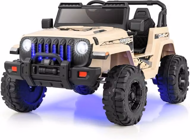 Jeep per bambini alimentata a batteria 12V con 2 posti e telecomando musica porta USB, Auto elettrica Caff¨¨-Macchinine giocattoli