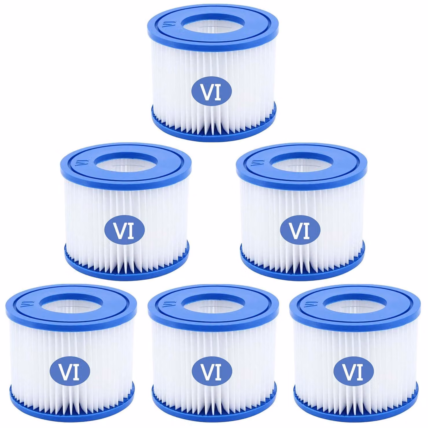 Set di 6 cartucce filtranti per piscine, modello VI