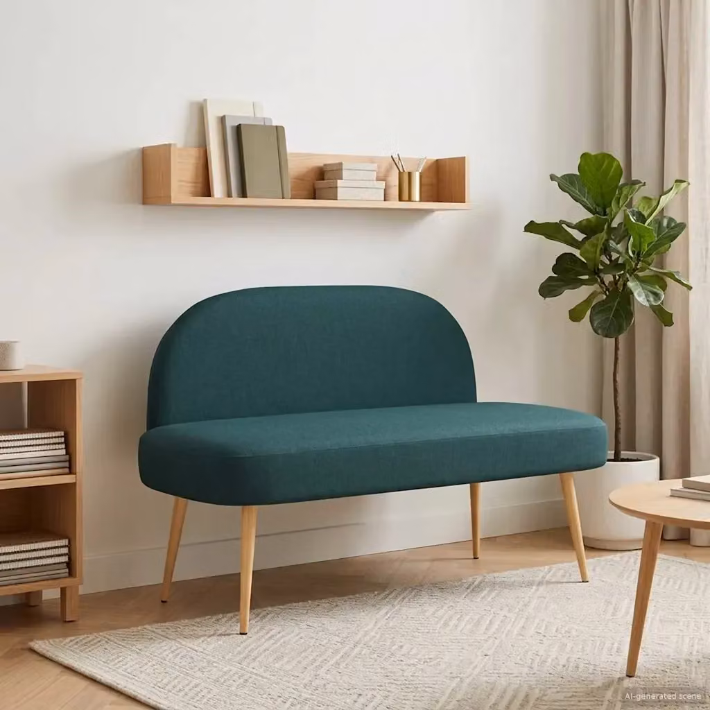 Panchina imbottita con schienale DESIGN IN Verde scuro L: 110 cm, P: 60 cm, H: 76 cm CFW3831701 – 2