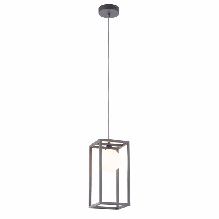 Italux Daisy, lampada a sospensione industriale grigia MD-BR4367-D1 GR