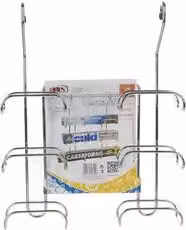 Mensola barra sottopensile Artex con 3 supporti porta rotolo in metallo color argento L: 29 cm, P: 8 cm, H: 35 cm