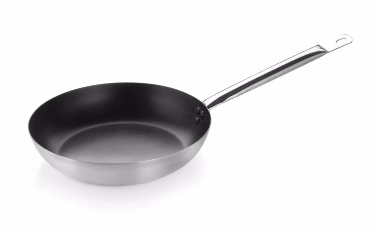Padella svasata bassa in alluminio antiaderente con manico in acciaio inox , diam. 36cm