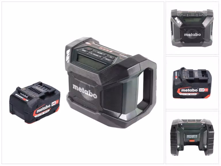 Metabo R 12-18 DAB+ BT Radio da cantiere a batteria 12-18 V DAB+ + 1x batteria 4,0 Ah - senza caricabatteria