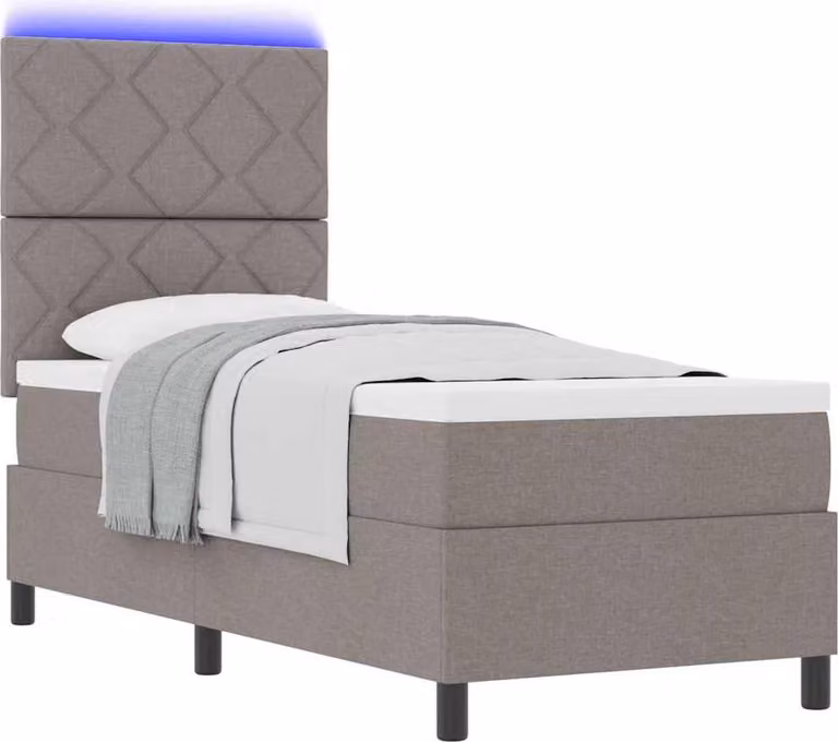 Letto a molle con materasso con led Talpa 80 x 200 cm Tessuto