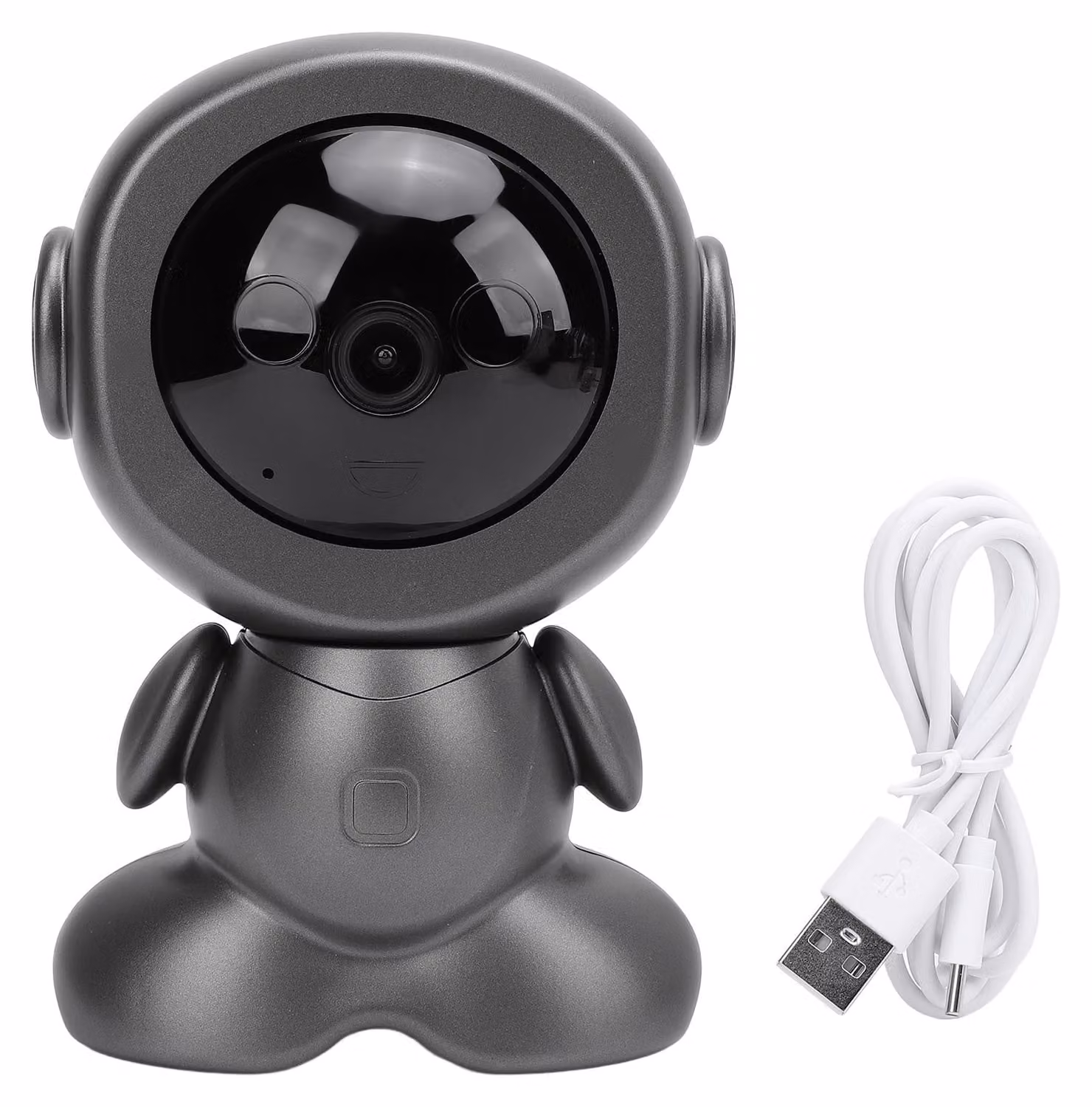 Telecamera robotizzata 1080p HD con riconoscimento AI, sorveglianza 24 ore su 24, campo visivo panoramico a 360°, comunicazione bidirezionale, sistema di sicurezza domestica per interni compatibile con Android e iOS