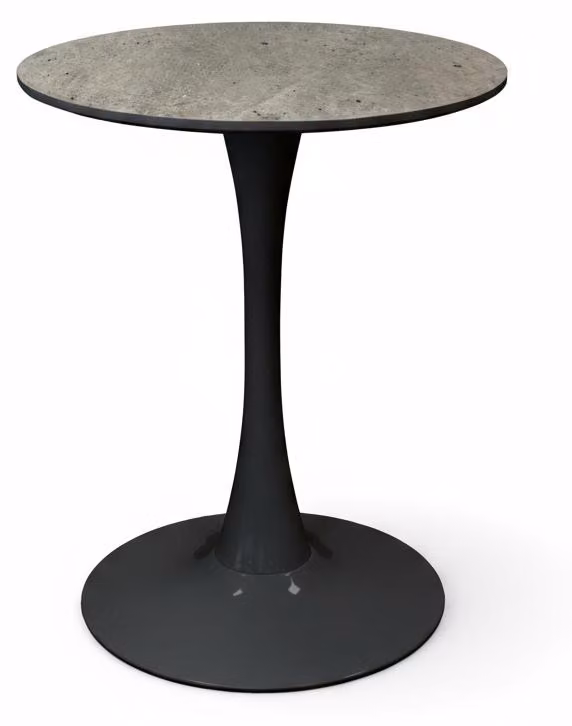 Tavolo Tondo Moderno Diametro 60 cm Altezza 73 cm Mobile Cucina Salotto.Colore:cemento
