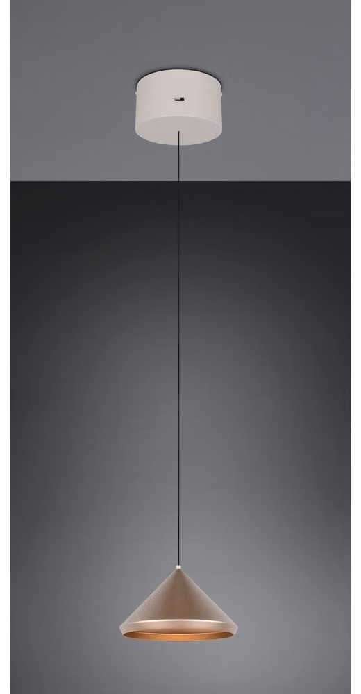 Lampada a sospensione Trio 1 spot Laguna 5 W grigio metallo bianco caldo-bianco freddo