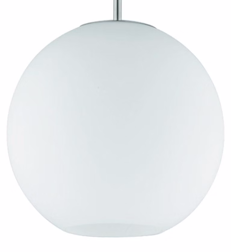 Lampada a sospensione rotonda dimmerabile, Ø 25 cm, vetro opalino bianco, lampada a sospensione per sala da pranzo