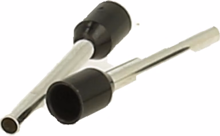 Capicorda DIN 46228 parte 4 isolati, misura L, codifica colore DIN sezione 1,5 mm² nero - 1 pezzo