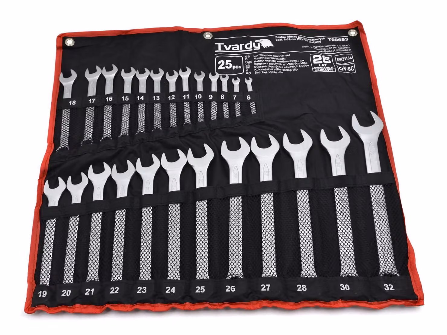 Set di chiavi 25 pz. 6-32mm CRV-CS GEKO