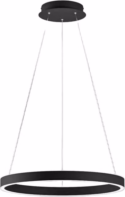 Lampada a sospensione Criseide S/P Nero - LED integrato 60W 3100lm 3000K dimmerabile biemissione alluminio e silicone - Gealuce