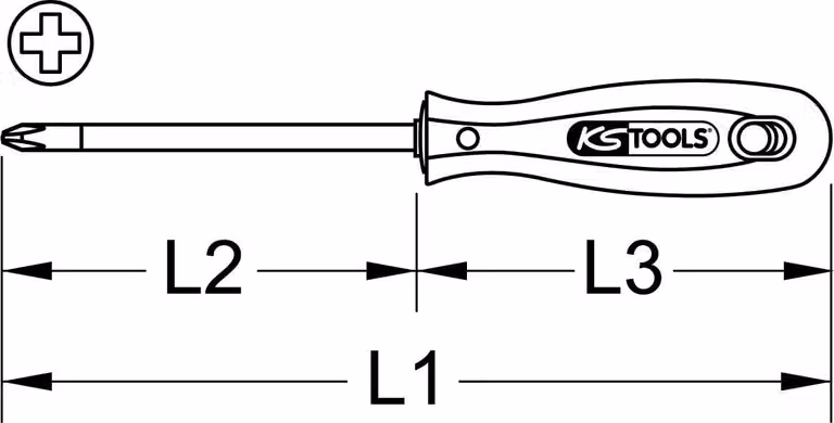 KS Tools 153.1021 1531021 Phillips screwdriver PH 2
