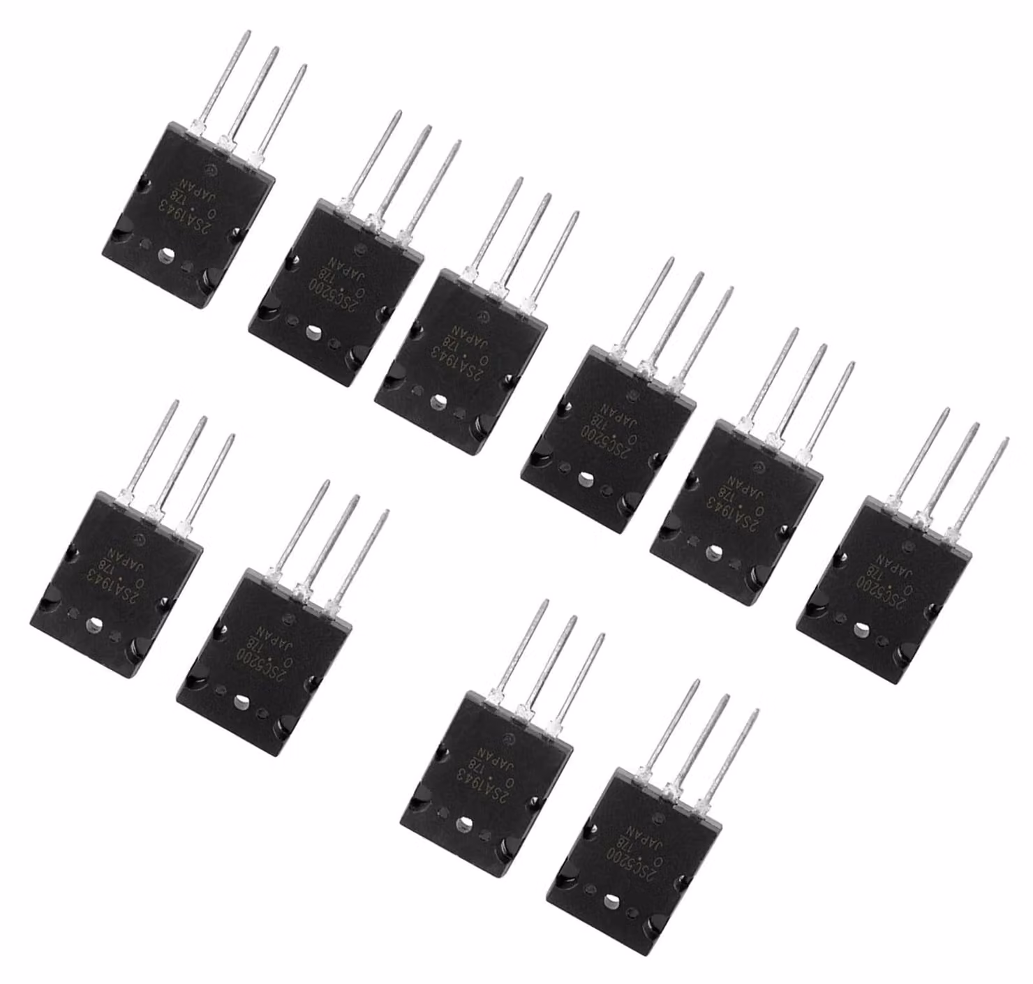 Transistor, confezione da 5 paia, modelli 2SA1943 e 2SC5200, ad alta potenza, per applicazioni audio