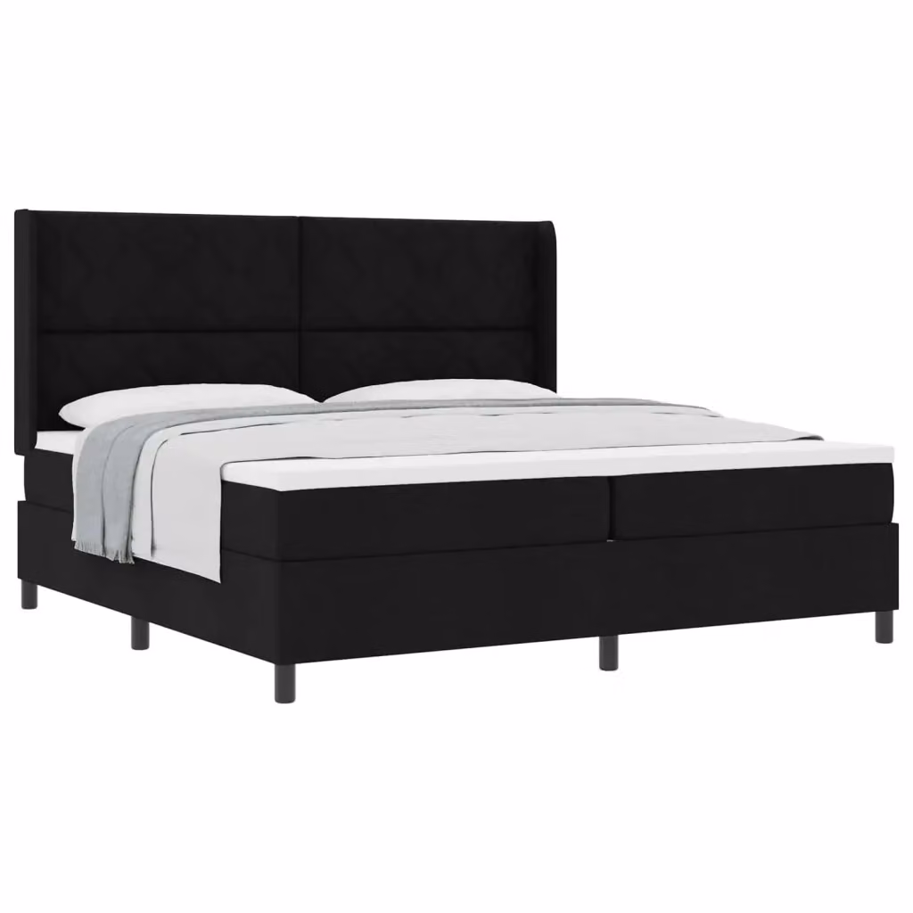 Letto ibrido con materasso vidaXL in tessuto nero L/P/H: 200 x 200 x 280 cm – 2