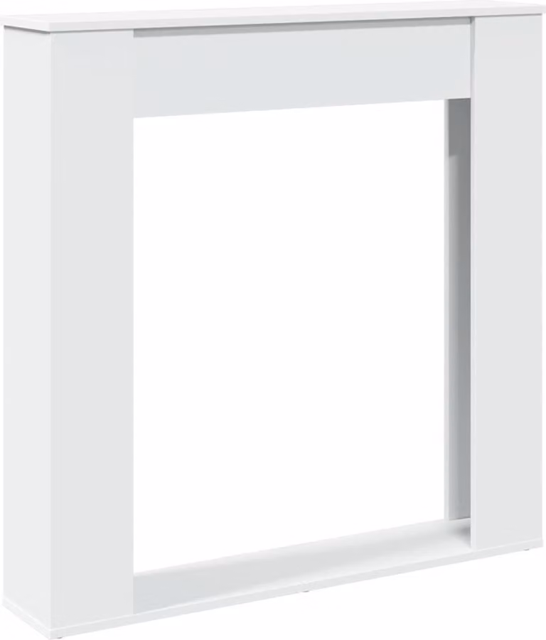Cornice per Camino Bianca 100x20x100 cm in Truciolato