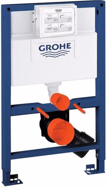 Cassetta WC a incasso Grohe 38526000 bianca con funzione risparmio idrico e pulsante da 9 L