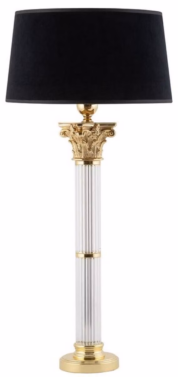 Casa Padrino lampada da tavolo barocca oro opaco / nero h. 70 cm