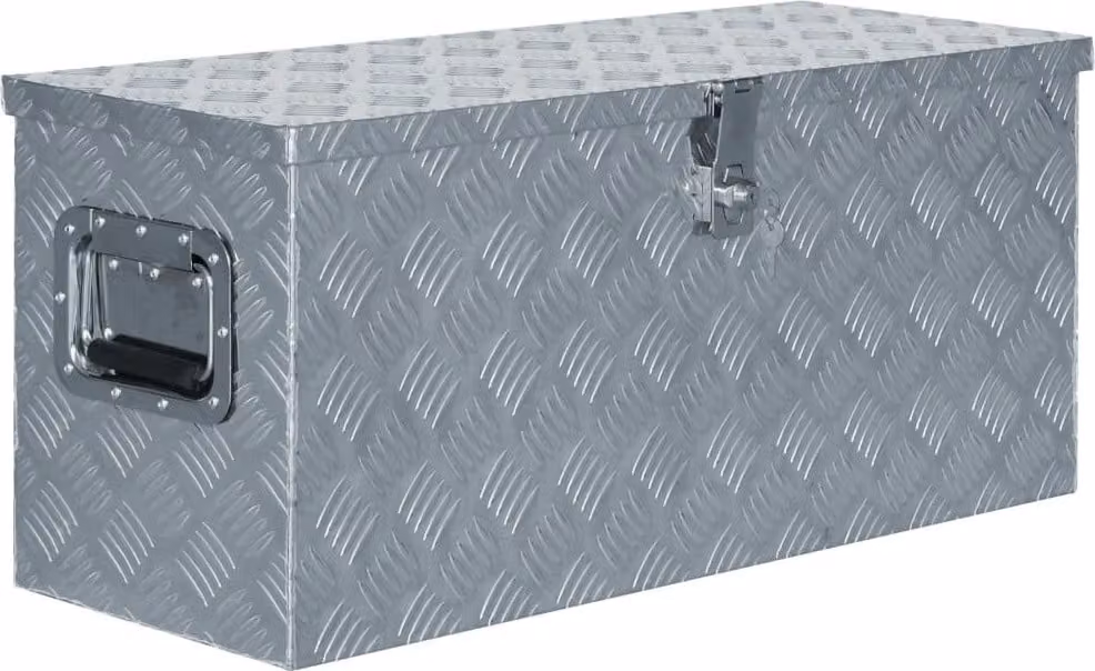 Cassetta in Alluminio 80x30x35 cm Argento