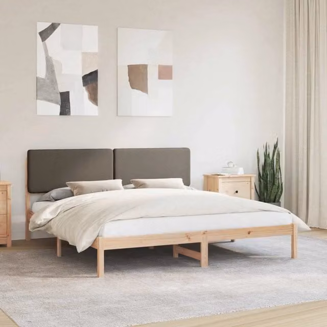 Letto con Testiera Rivestita-Struttura Letto con Testiera Talpa 180 x 200 cm Pino massello 972611