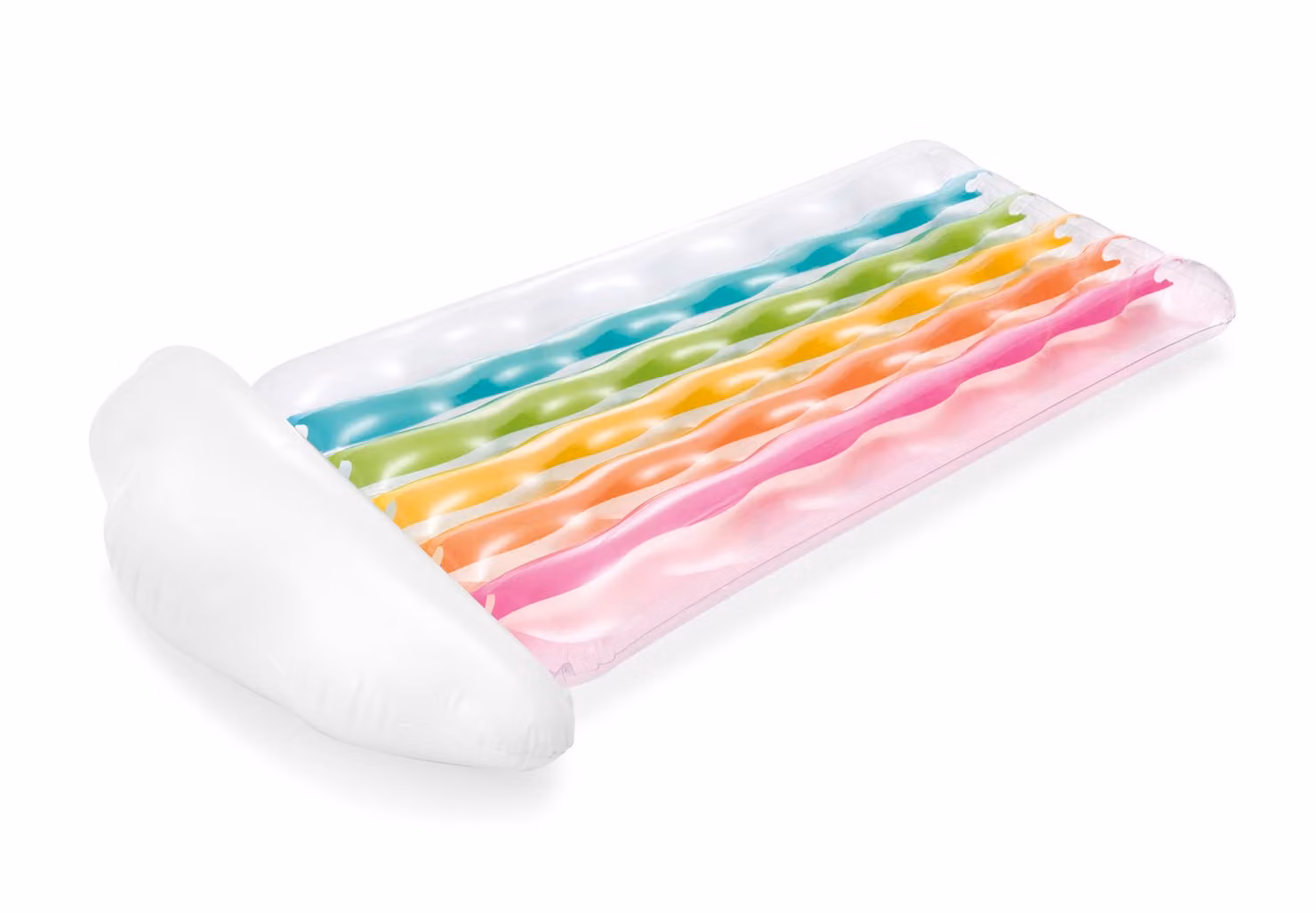 Materasso galleggiante, 198 x 91 cm, arcobaleno con cuscino a nuvola, INTEX