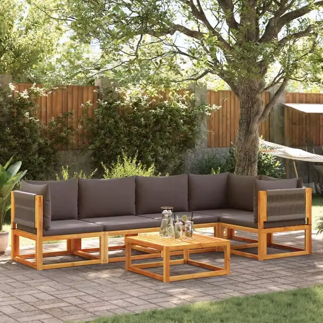 Set di divani da giardino 6 pz con cuscini in legno di acacia 3278829