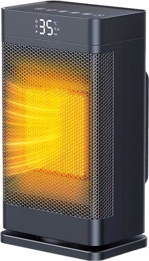 Stufette elettriche - Riscaldamento supplementare, 1500 W. Stufetta elettrica con termostato e riscaldamento in Vetroceramica, modalità ECO, protezione contro il surriscaldamento e funzione di inversione. Stufetta ventilata per ambienti interni.